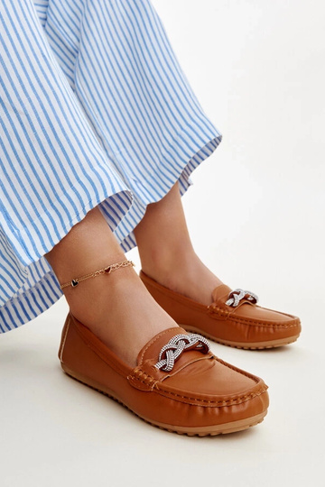 Mocasines marrones decorados con circonitas Adiba