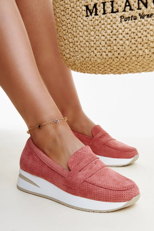 Zapatos Muna perforados en color rosa