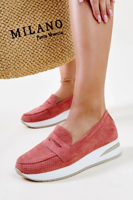 Zapatos Muna perforados en color rosa