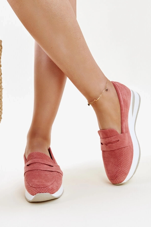 Zapatos Muna perforados en color rosa