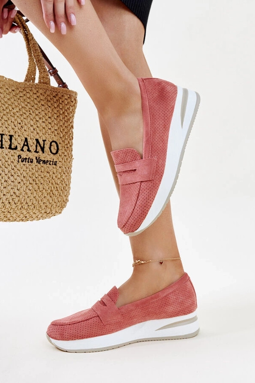 Zapatos Muna perforados en color rosa