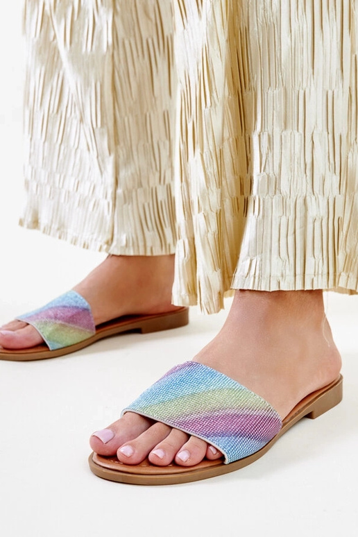 Chanclas brillantes multicolor Anilsa
