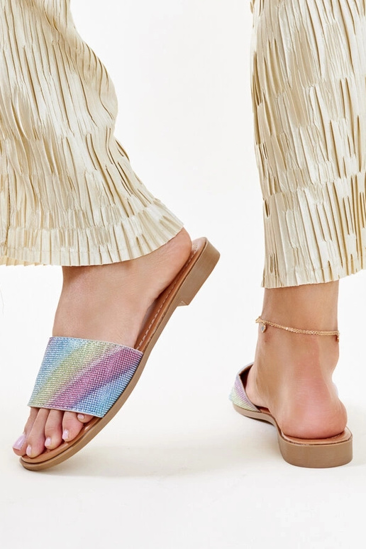 Chanclas brillantes multicolor Anilsa