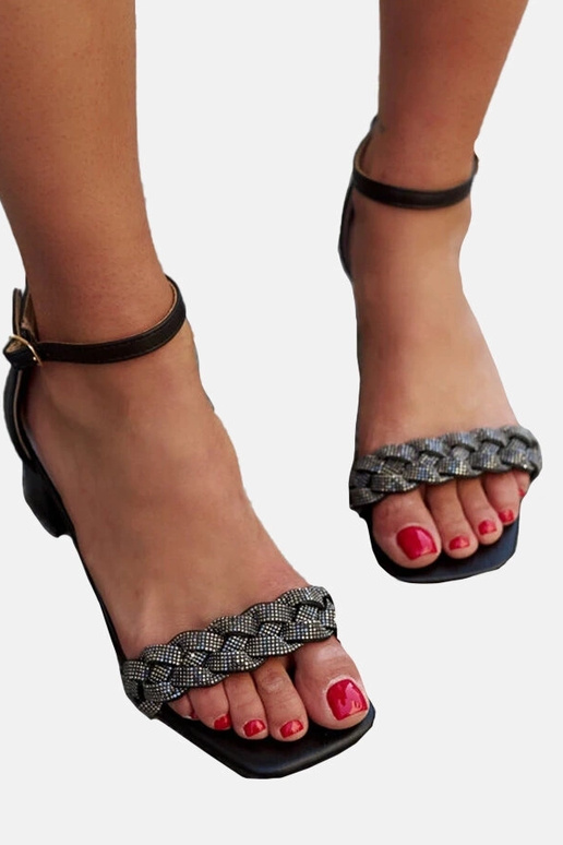 Sandalias con plantilla de cuero y...