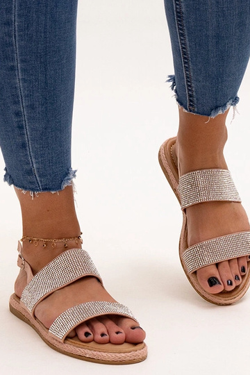 Sandalias rosas decoradas con circonitas Carvalia