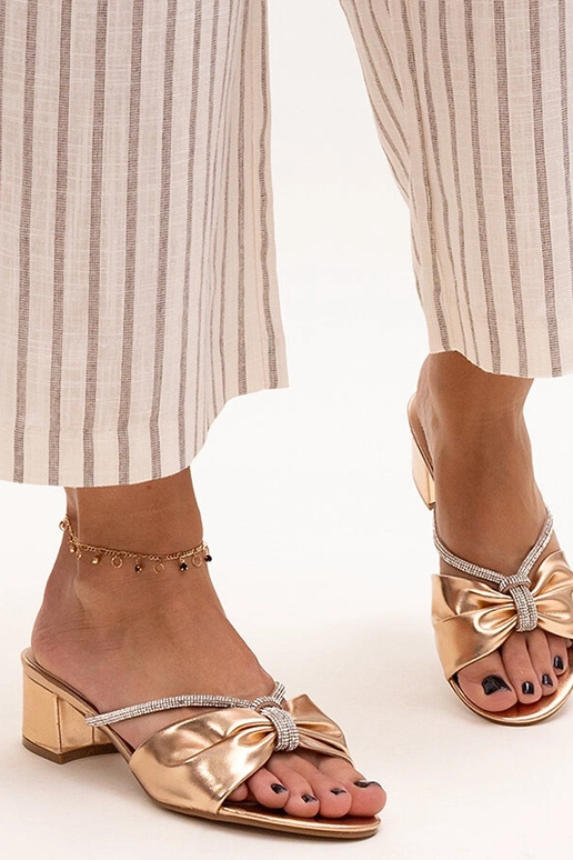 Mules de tacón de bloque con...