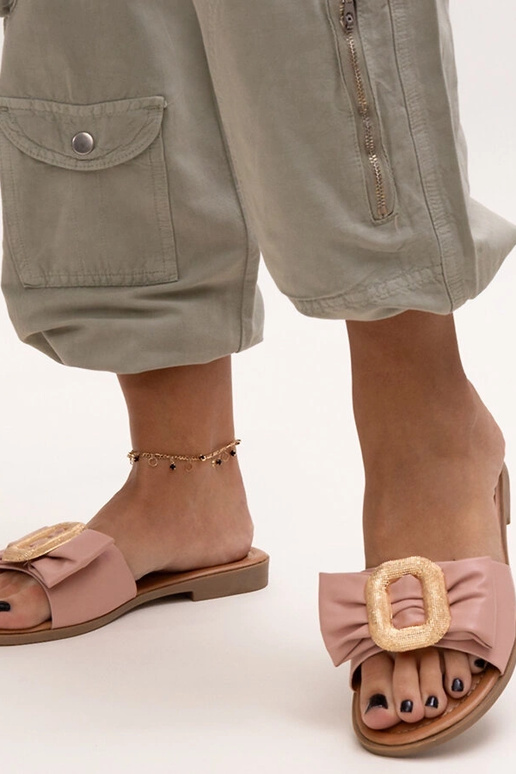 Sandalias con hebilla color lima rosa