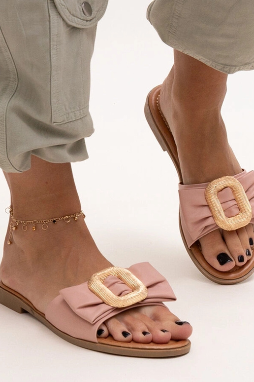 Sandalias con hebilla color lima rosa