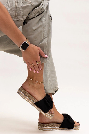 Chanclas negras con suela... 2