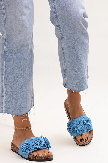 Chanclas Almida con suela de corcho y diseño floral 2