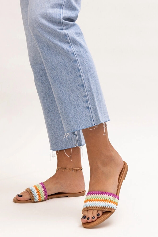 Chanclas Marika bordadas multicolor