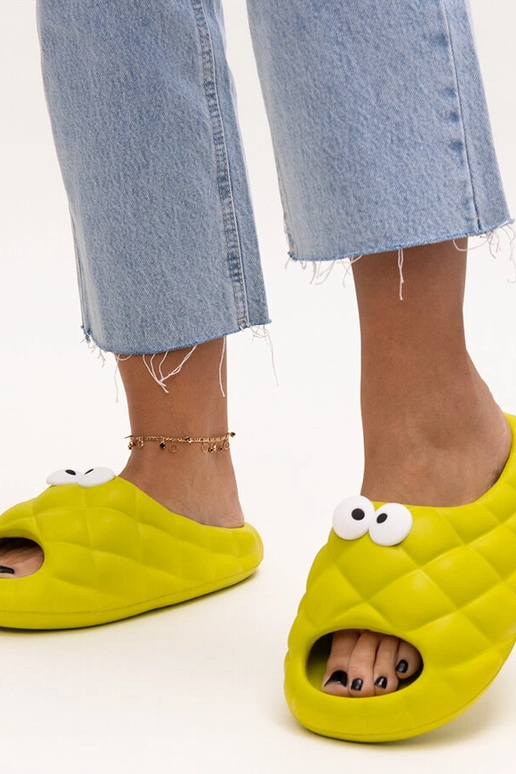 Chanclas de espuma verde con ojos de...
