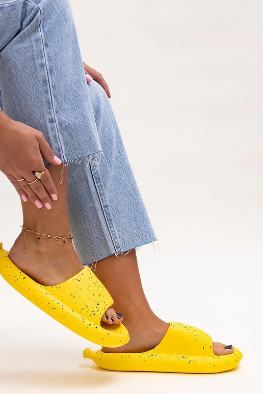 Chanclas amarillas con tira ancha Hekssa