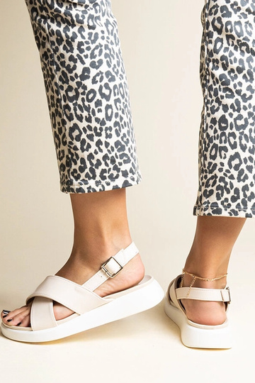 Sandalias de plataforma Burnet color beige