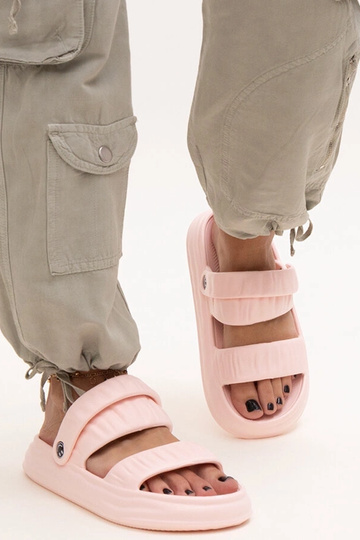 Sandalias de espuma fruncida en color rosa Coreia 2