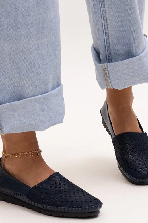 Zapatos de piel marino Antonea