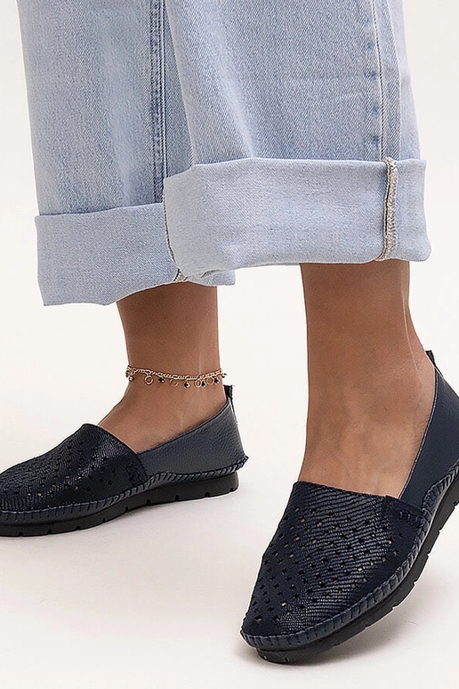 Zapatos de piel marino Antonea