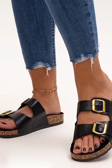 Klapki negras con suela de...