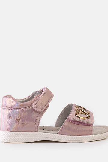 Sandalias infantiles rosas con plantilla de piel Minka 2