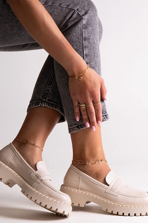 Mocasines de piel beige Big Star...