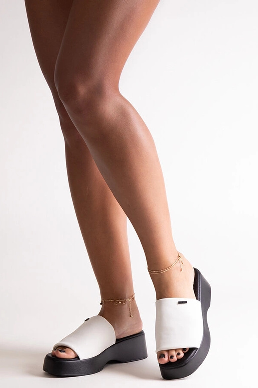 Chanclas de plataforma blancas Big...