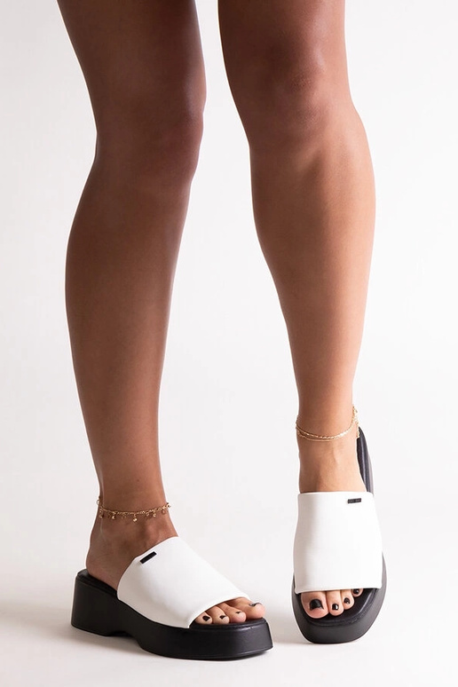 Chanclas de plataforma blancas Big...