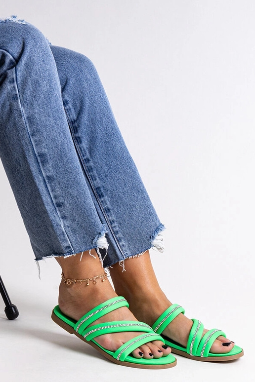 Chanclas Martinela circonitas verdes