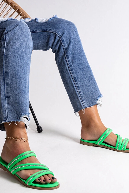 Chanclas Martinela circonitas verdes