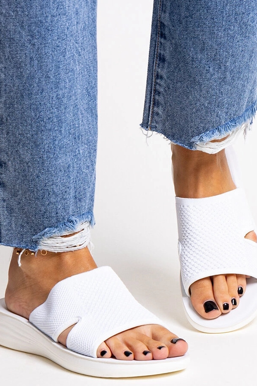 Chanclas de plataforma blancas Linah