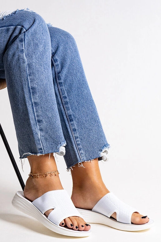 Chanclas de plataforma blancas Linah