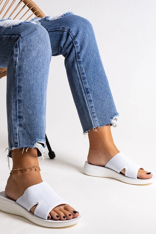 Chanclas de plataforma blancas Linah