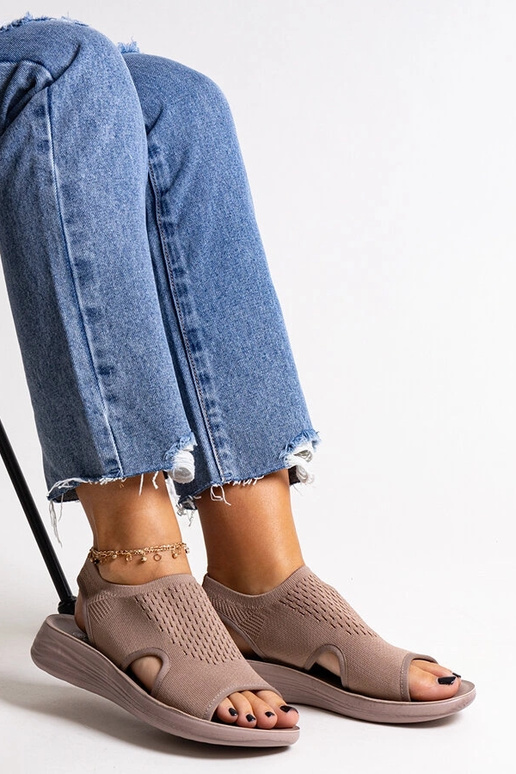 Sandalias de plataforma marrones Rawia