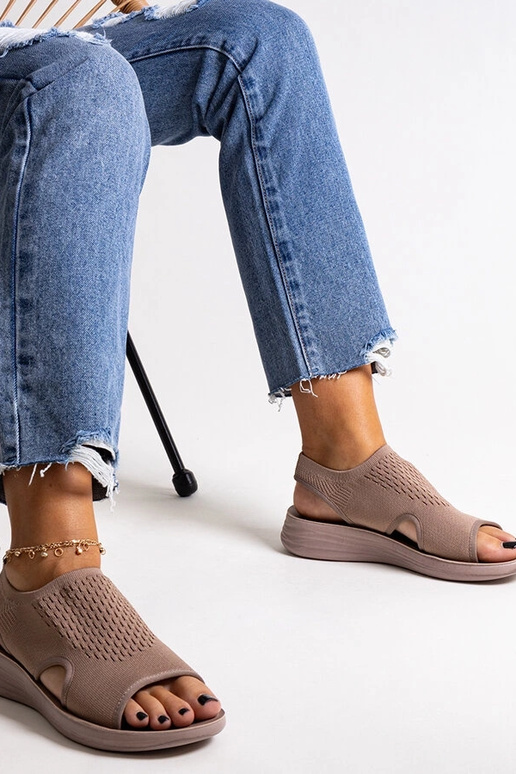 Sandalias de plataforma marrones Rawia