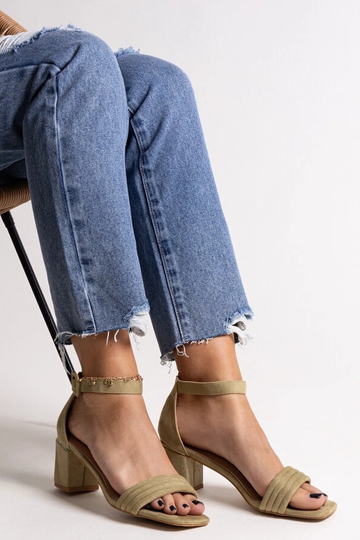 Sandalias de tacón bajo Johara verdes