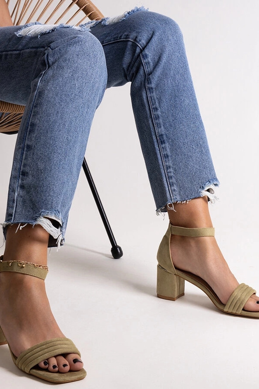 Sandalias de tacón bajo Johara verdes