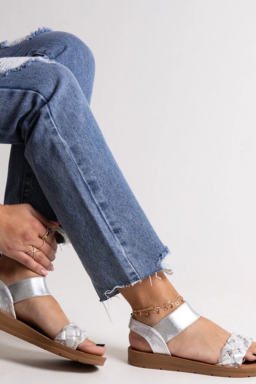 Sandalias plateadas Aldona