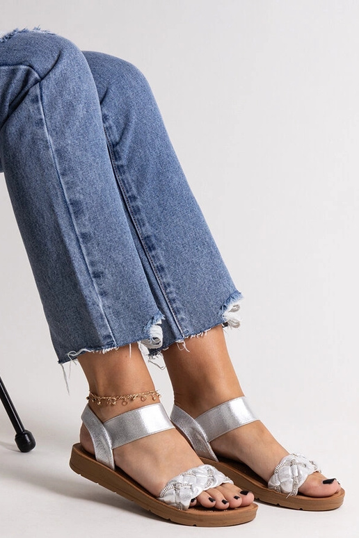 Sandalias plateadas Aldona