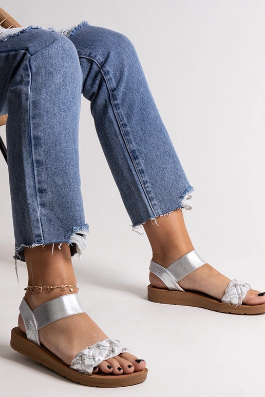 Sandalias plateadas Aldona