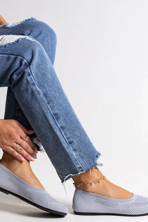 Bailarinas de tela gris Yafia Bailarinas de tela gris Yafia