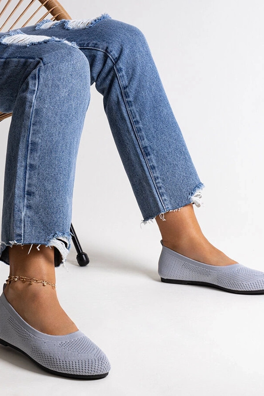 Bailarinas de tela gris Yafia Bailarinas de tela gris Yafia