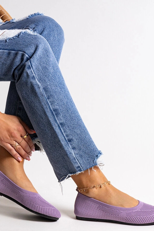 Bailarinas de tela morada Yafia Bailarinas de tela morada Yafia