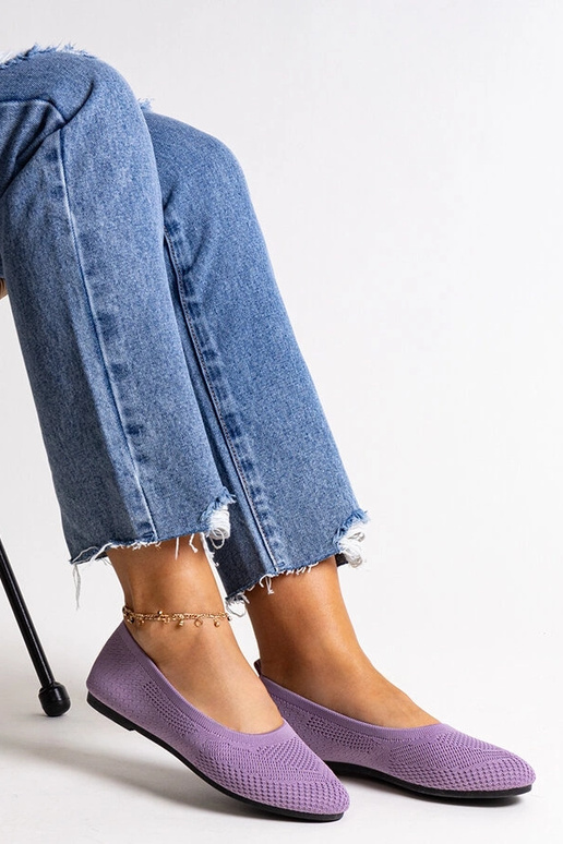 Bailarinas de tela morada Yafia Bailarinas de tela morada Yafia