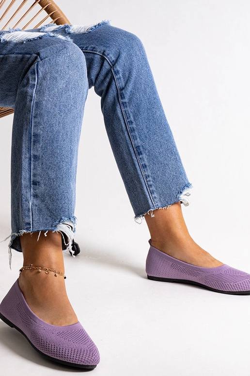 Bailarinas de tela morada Yafia Bailarinas de tela morada Yafia