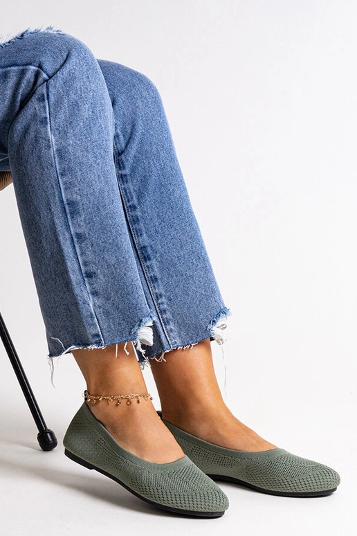 Bailarinas de tela Yafia verde Bailarinas de tela Yafia verde