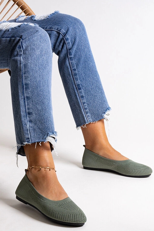 Bailarinas de tela Yafia verde Bailarinas de tela Yafia verde