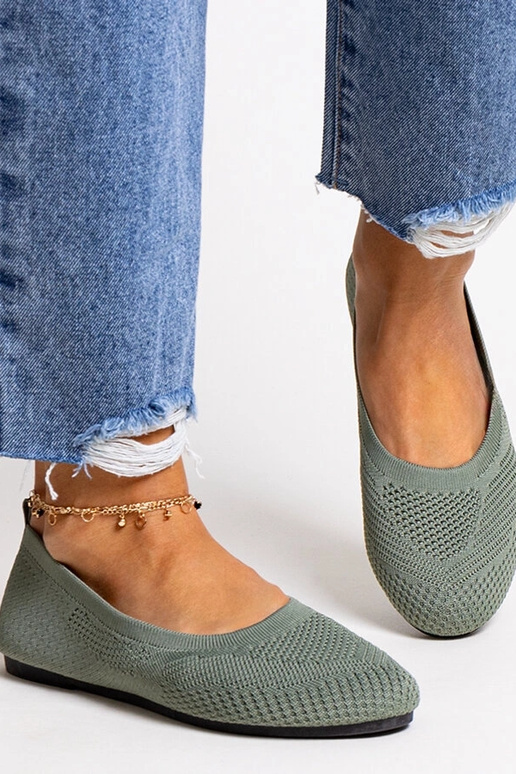 Bailarinas de tela Yafia verde Bailarinas de tela Yafia verde