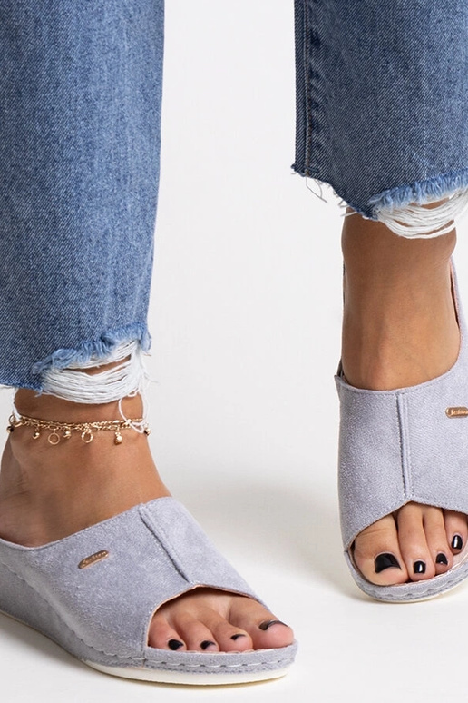 Sandalias de cuña grises Semretana