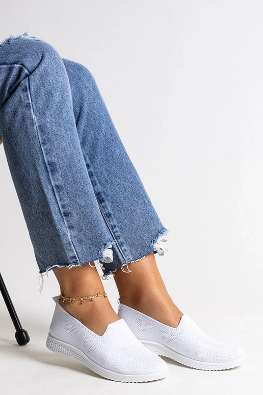 Zapatillas blancas sin cordones Abadly