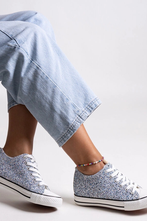 Zapatillas altas brillantes azules Jadwa