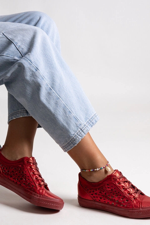 Zapatillas Safune rojas caladas